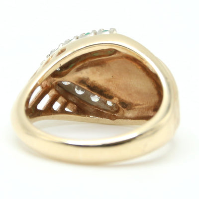 Wrapped Leaf Design Style Ring