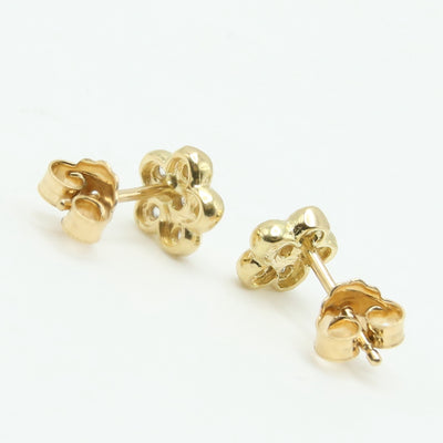 Pearl & Yellow Gold Petal Earrings