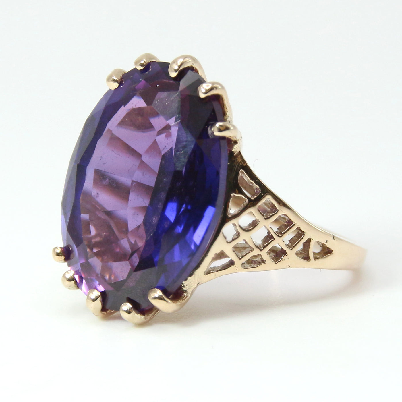 Synthetic Purple Sapphire Ring