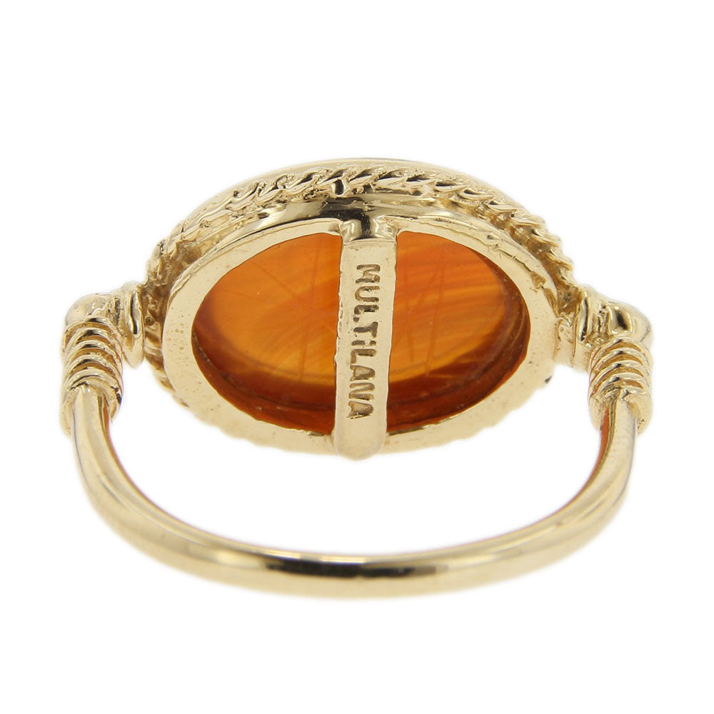 Carnelian Carved Stone Ring
