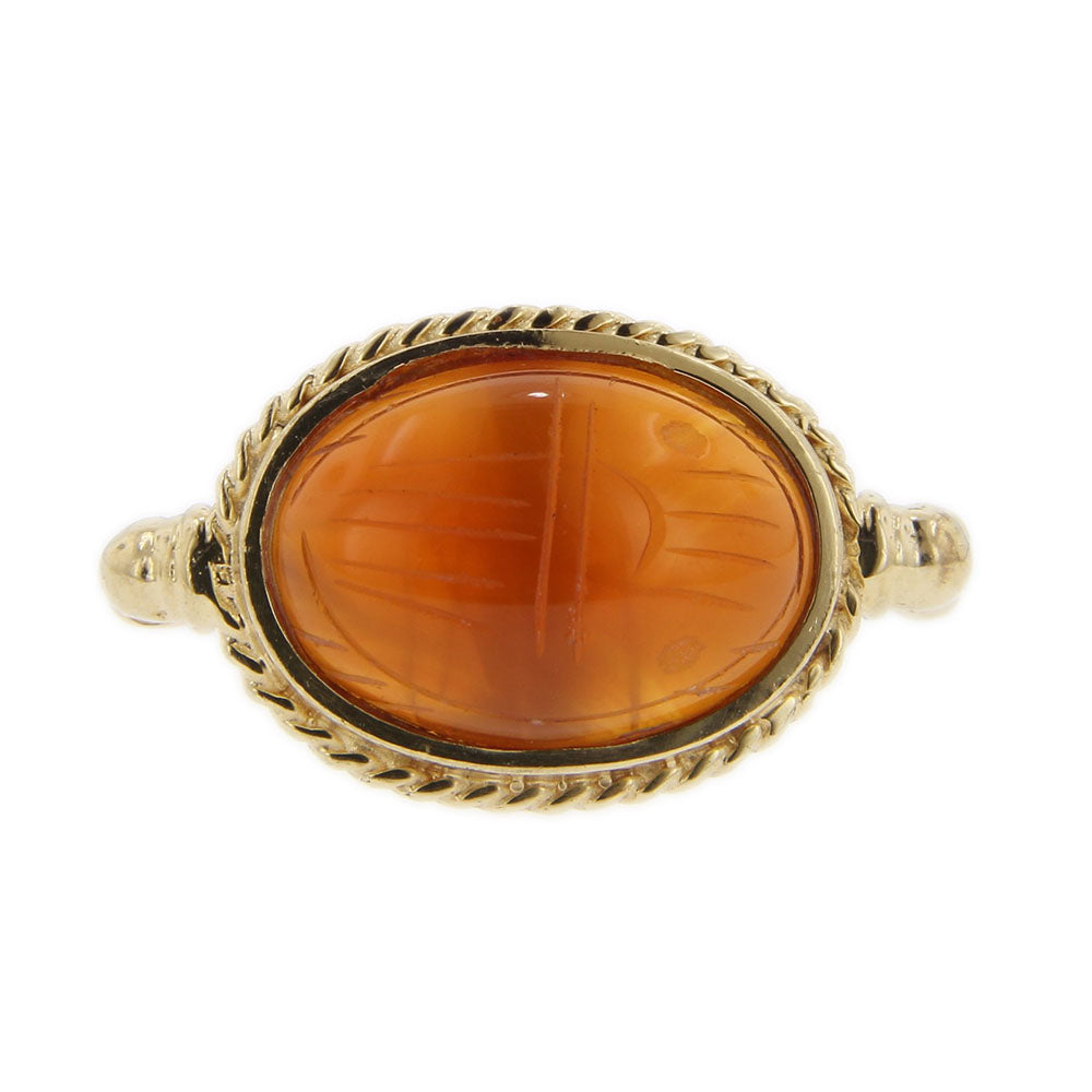 Carnelian Carved Stone Ring
