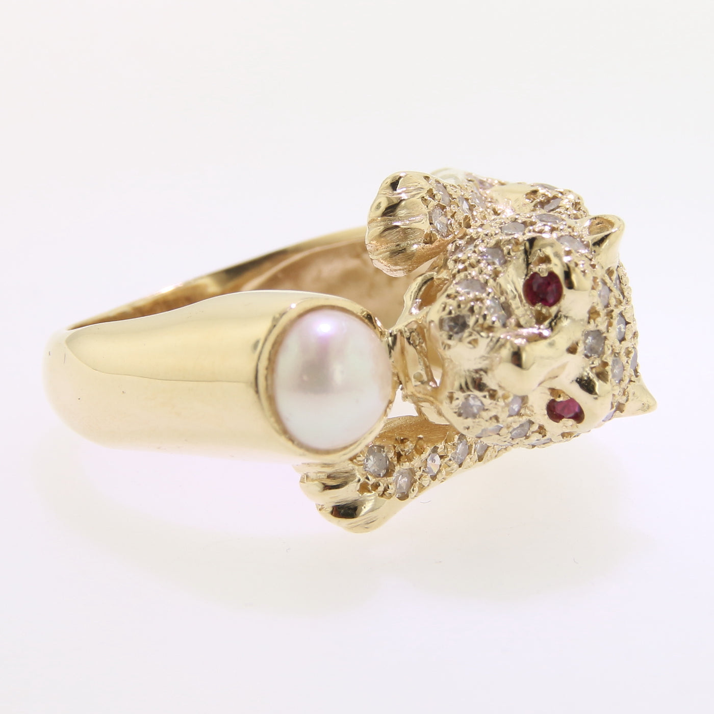 Panther & Pearl Ring