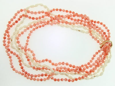 Coral & Freshwater Pearl Necklace