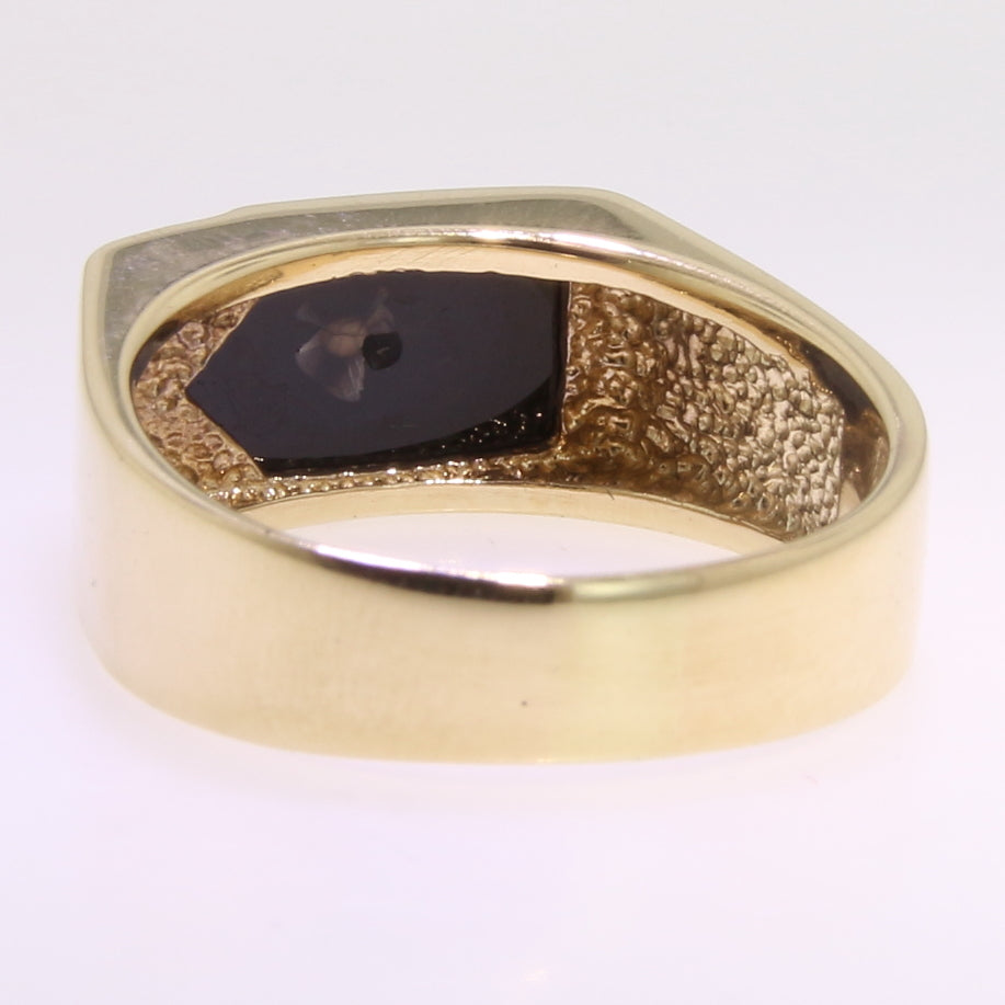 Gents Onyx & Diamond Ring